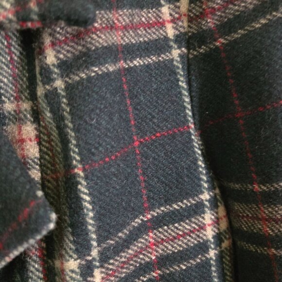 Timeless London Green Plaid Cropped Woolen Blazer Size 16 - Picture 5 of 8